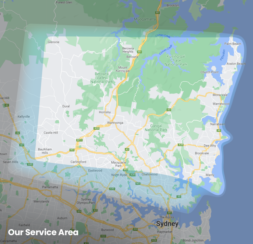 our service area map