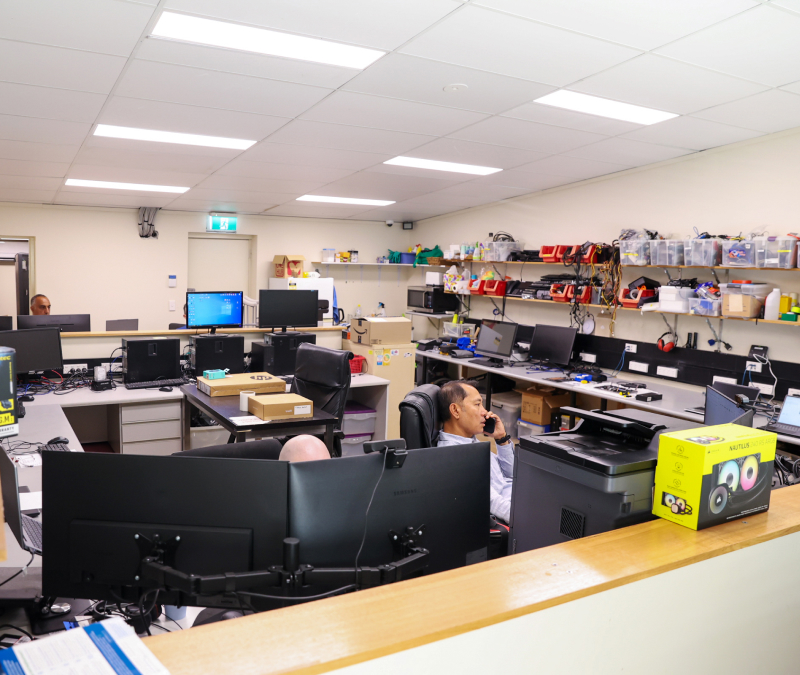 The Neighbourhood IT team at the office